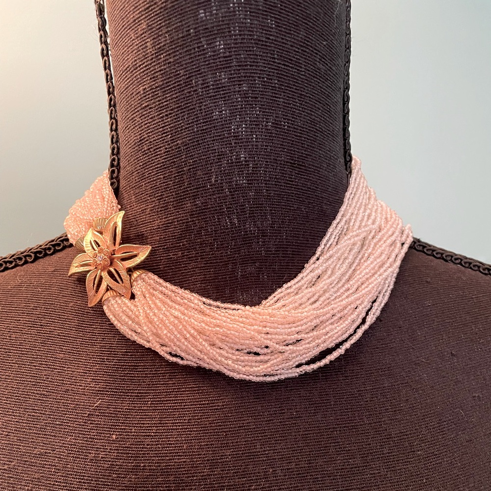 Multi-strand Beaded Necklace w/Earrings